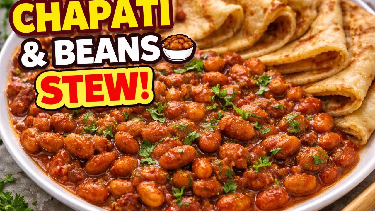 Soft Layered Chapati with Rich Beans Stew | Simple African Kitchen Recipe