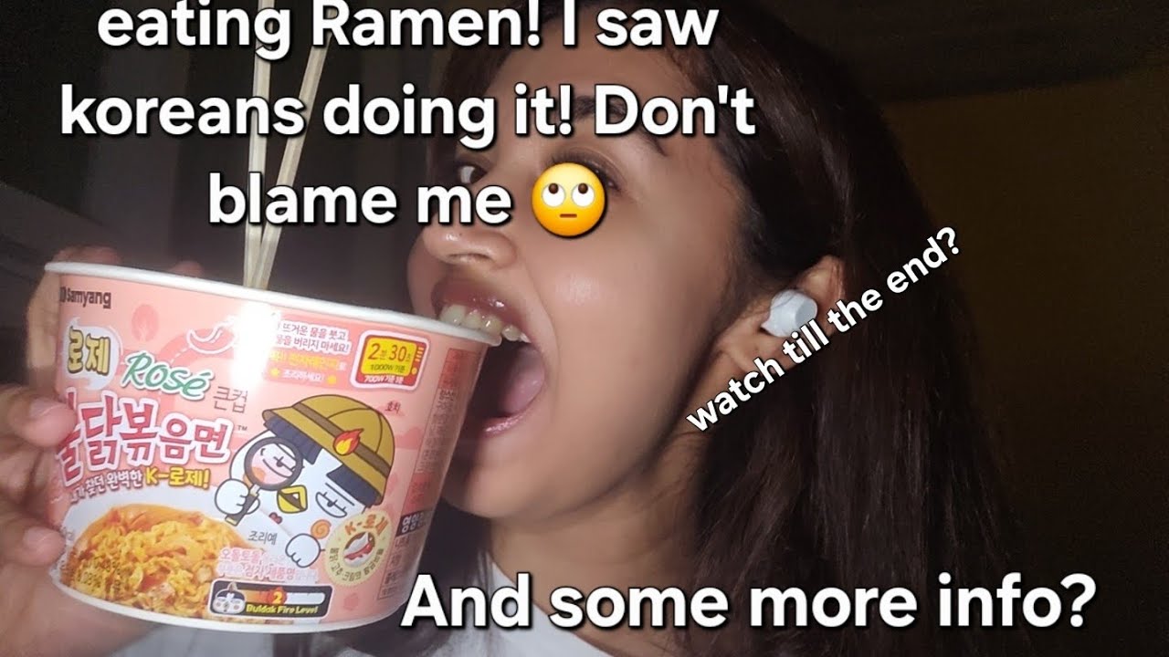 My way of eating #ramen #buldak. #Indiantriesramen #koreanstyle 