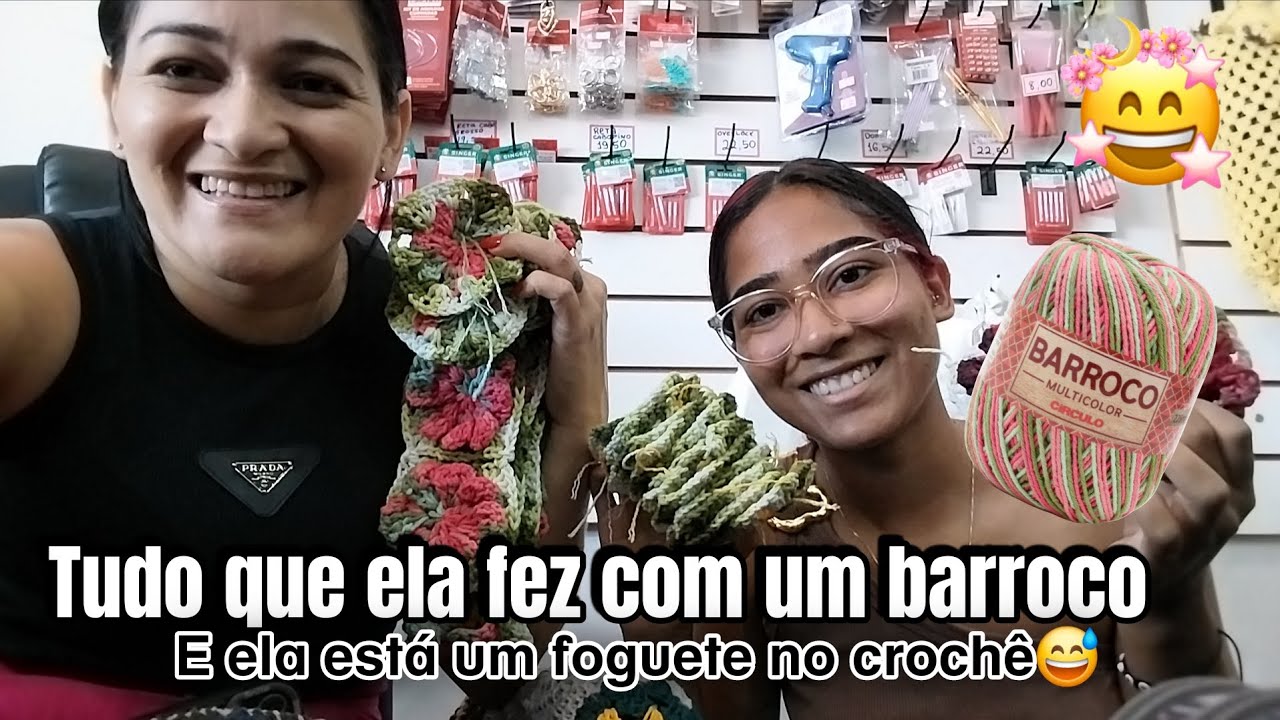 MEGA PRODUÇÃO DE SQUARE E FLORES/VENDI O JOGO DA CLIENTE😅MONTANDO ESTOQUE PRA MINHA LOJA DE CROCHÊ🧶