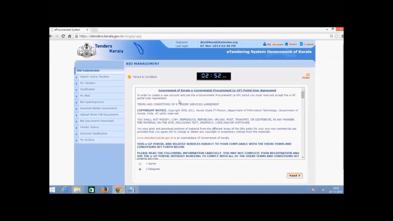 e-Procurement :: Bid submission procedure