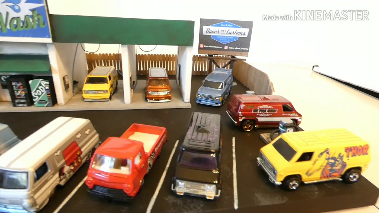 1:64 Car Wash Diecast Display Diorama
