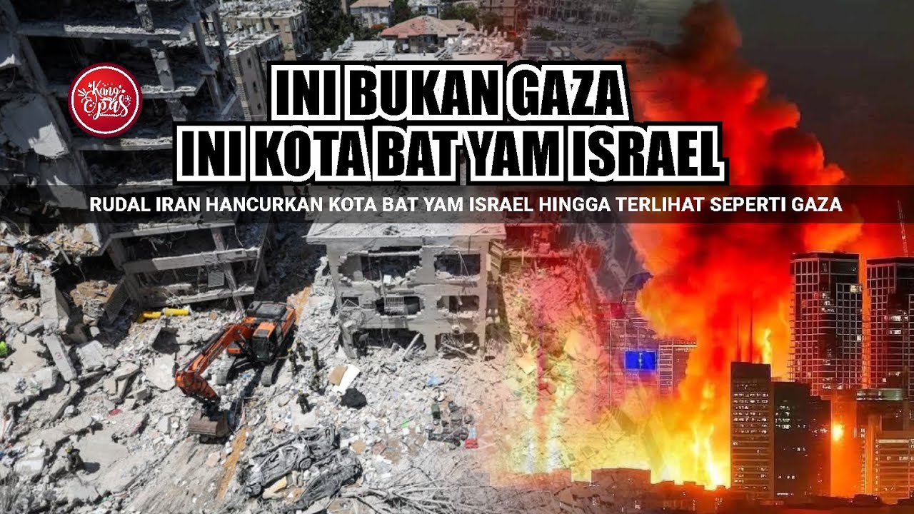 RUDAL IRAN HANCURKAN KOTA BAT YAM ISRAEL HINGGA TERLIHAT SEPERTI GAZA