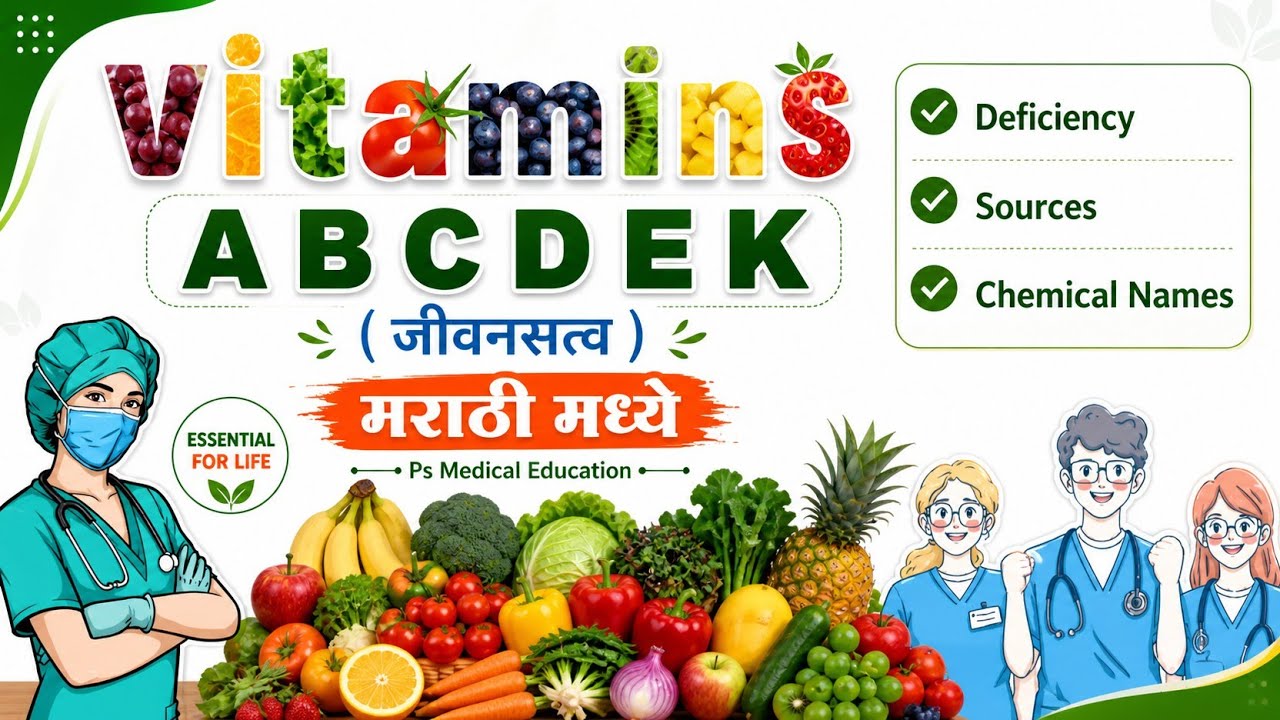 VITAMIN A,B,C,D,E,K || NUTRITION || GNM 1st YEAR || GNM NURSING CLASSES IN MARATHI