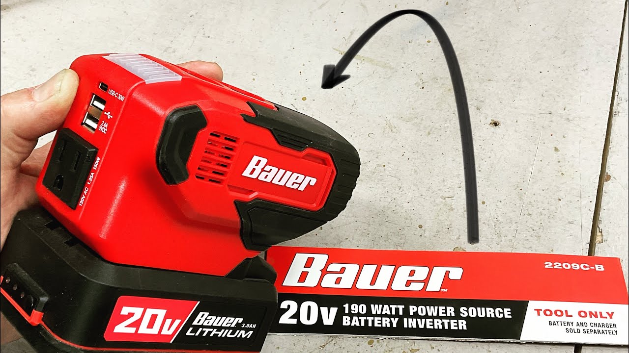 Honest Review of the All New Bauer 190 Watt Power Source Battery Inverter / What Can It Run?
