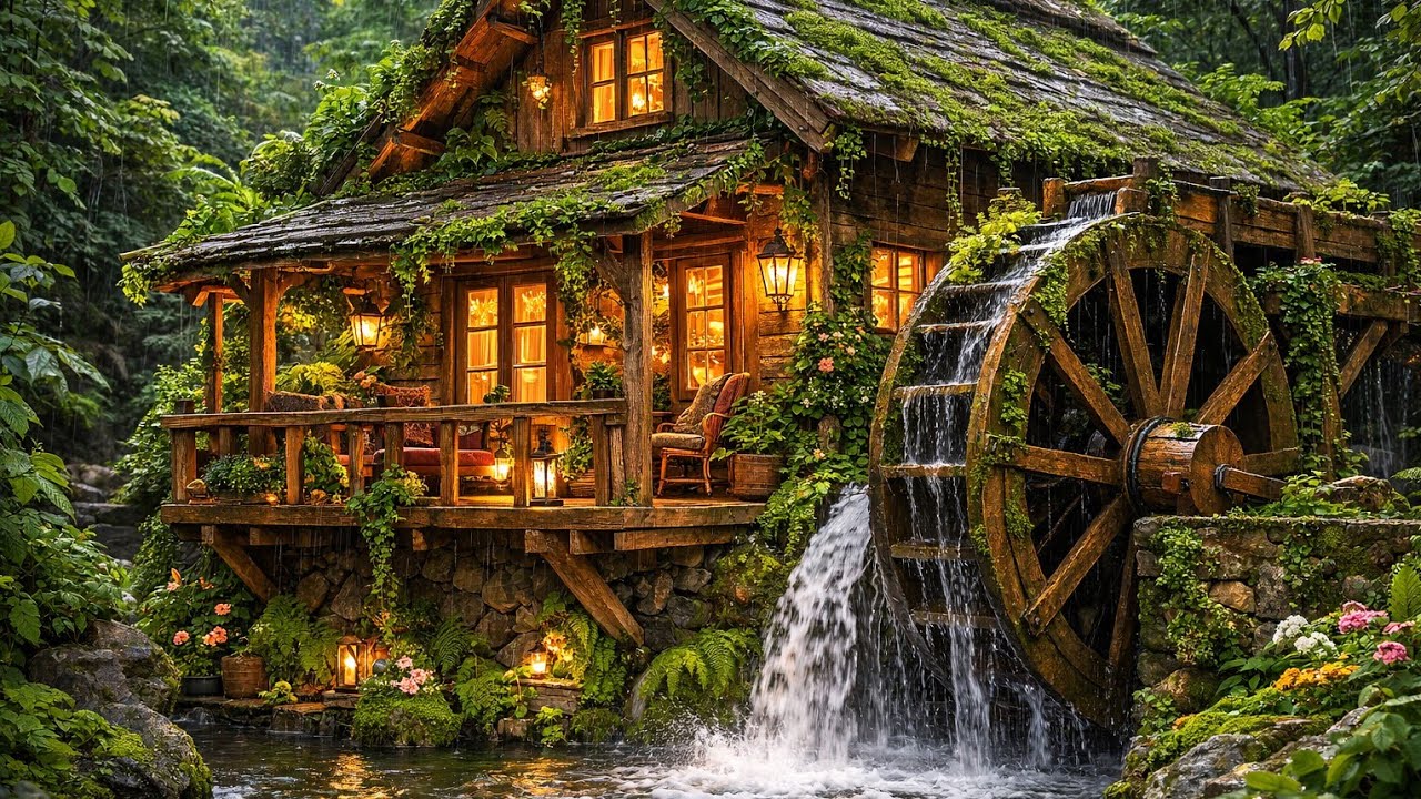 I Turned a Forgotten Watermill Into a Luxury Woodland Cabin House (ASMR)