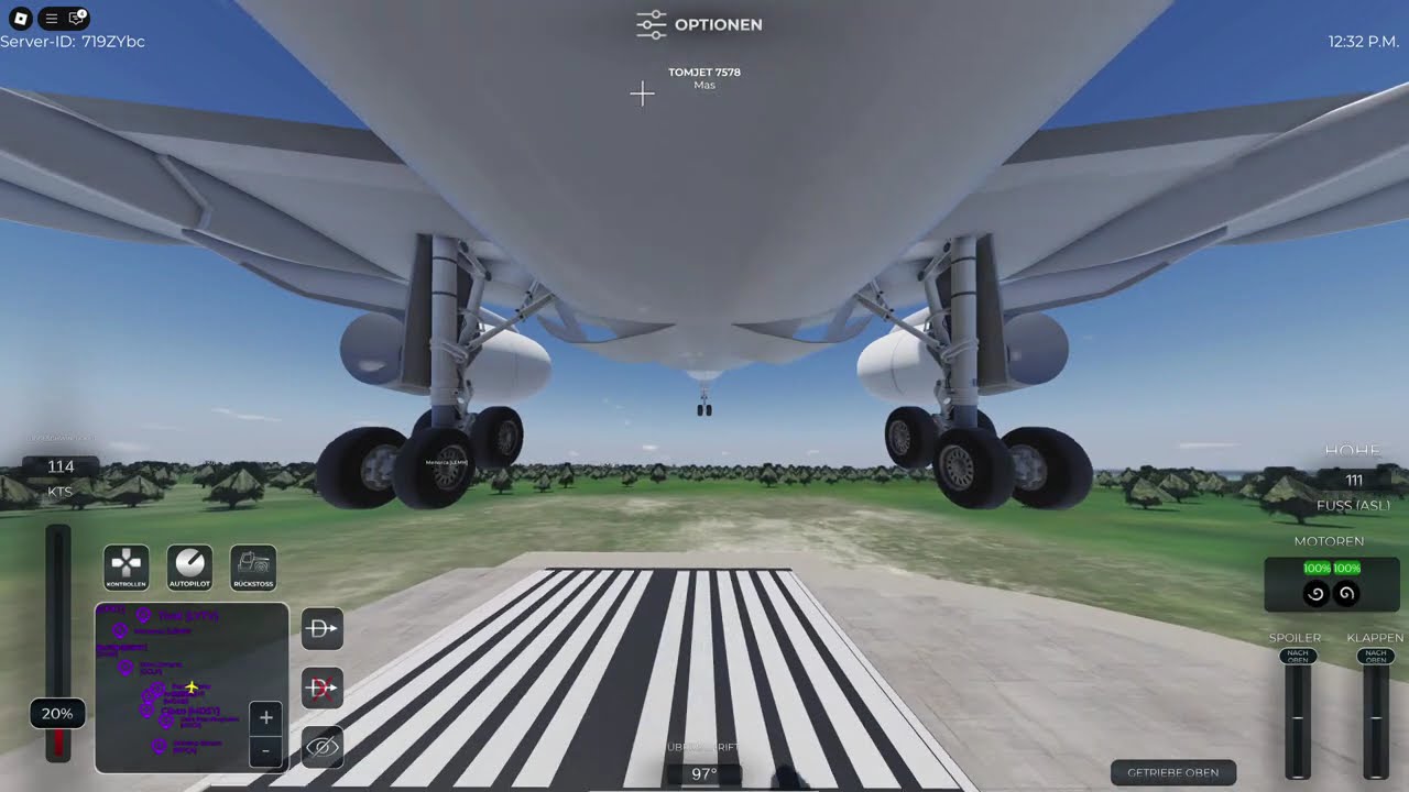 Can I take off with the 757 at 20% thrust in Project Flight?