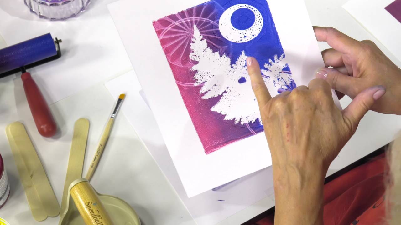 Monoprinting with Akua™ Inks and Speedball Gel Printing Plates