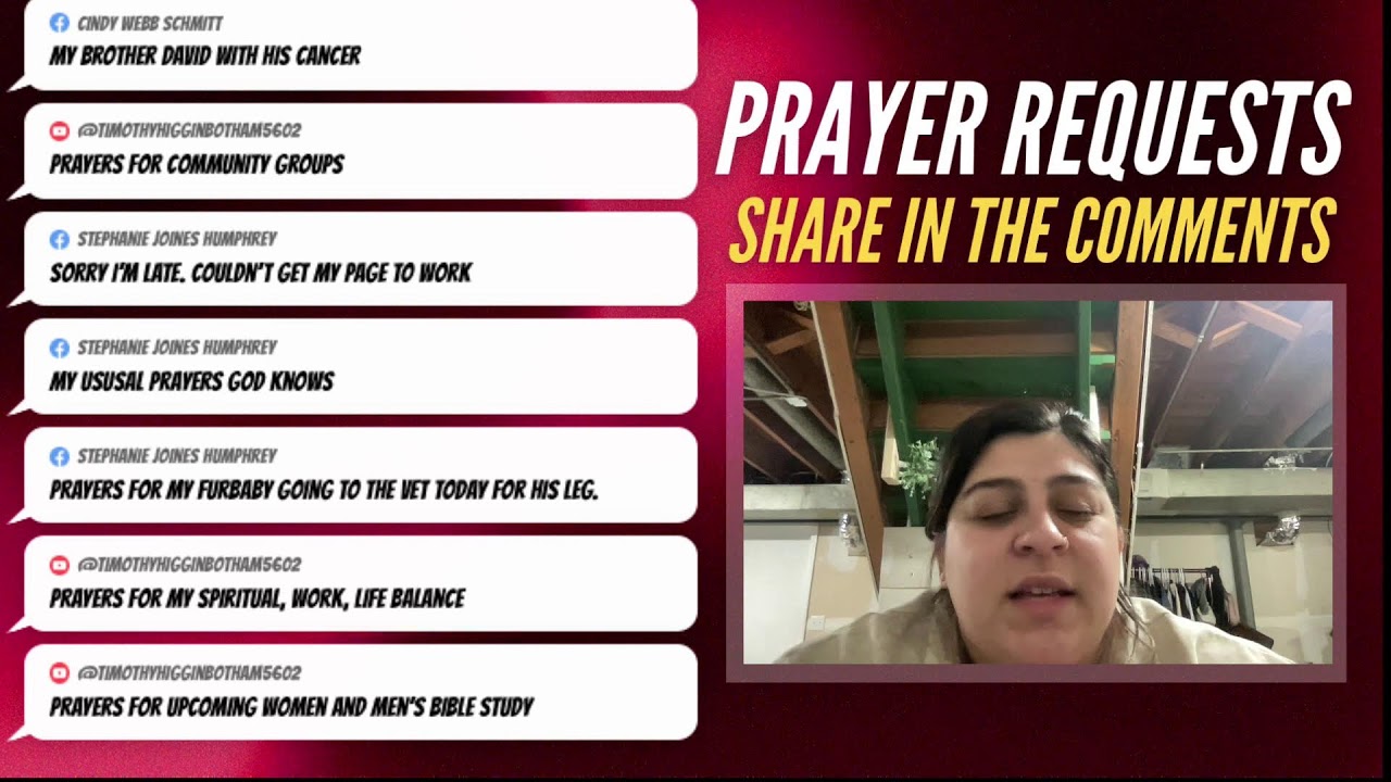 Join us live for prayer and encouragement