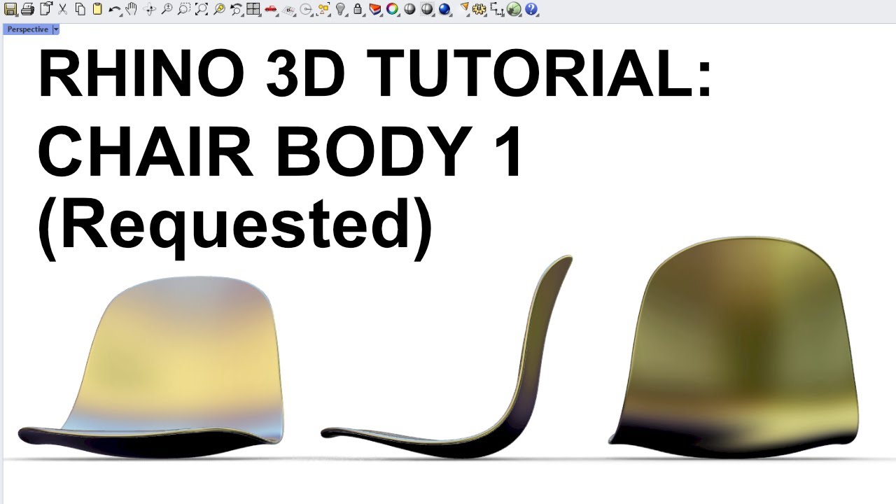 Rhino 3D Tutorial (Requested): Modelling A Chair Body using NURBS workflow 犀牛3D教程：NURBS格式椅子建模