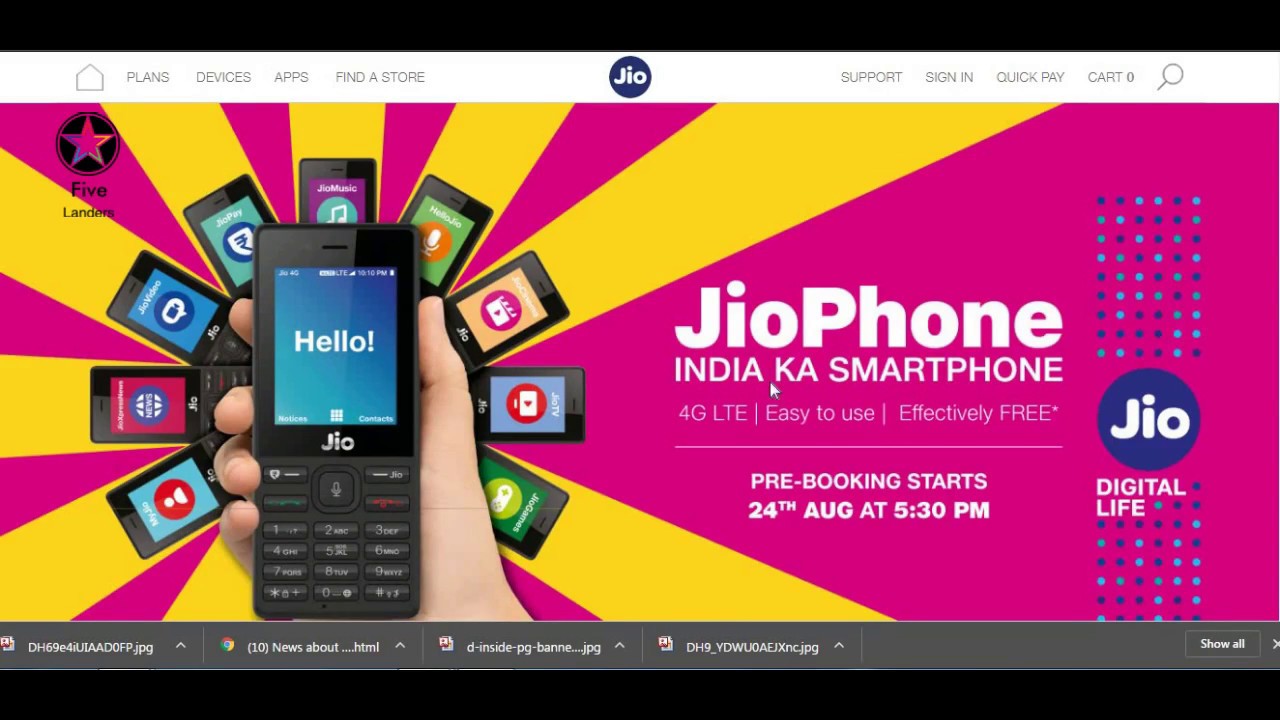 How To Pre-Order JioPhone at Rs 500 Online & Offline from today 24th August, 5pm.