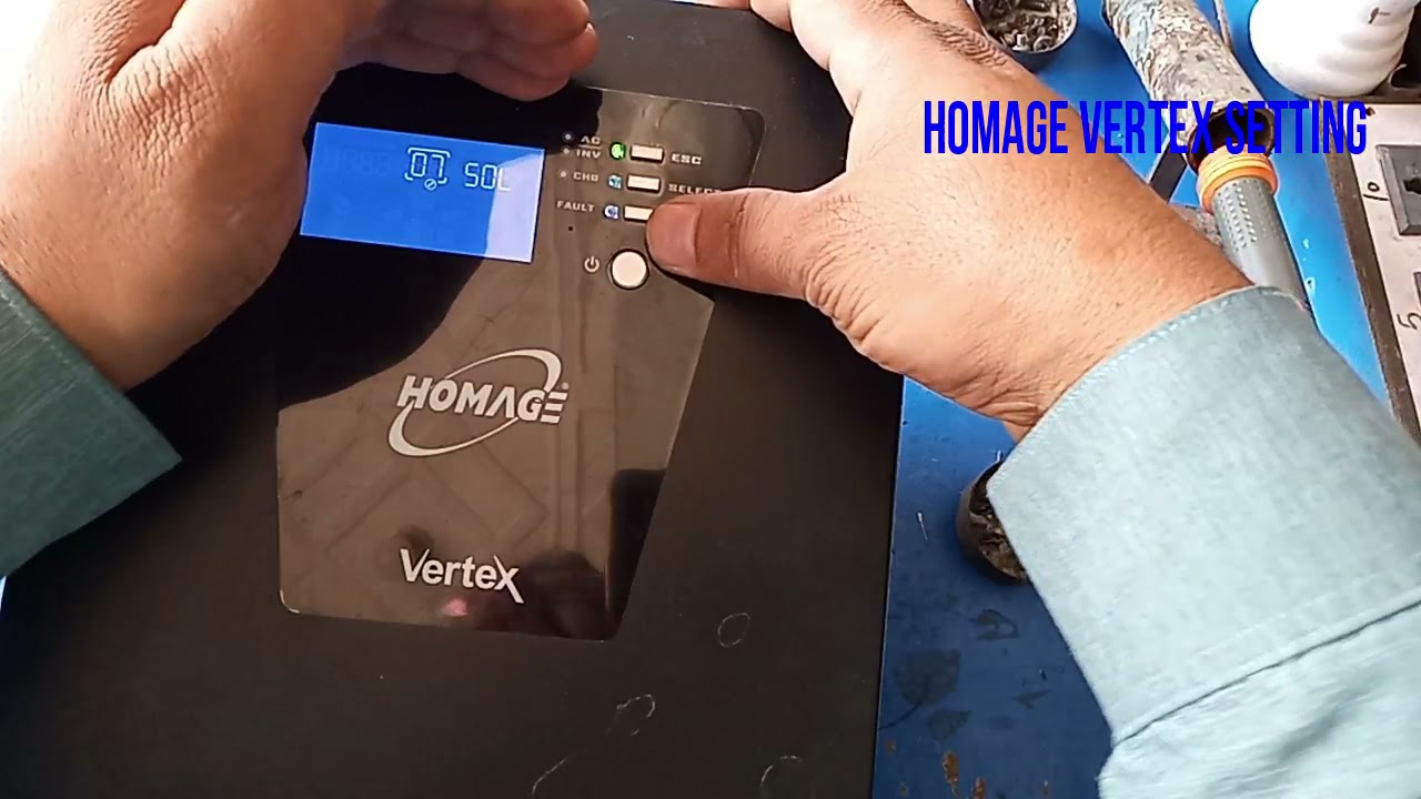 Homage Vertex UPS Solar inverter 1214-SCC Setting | Homage UPS Inverter Setting in Urdu/Hindi