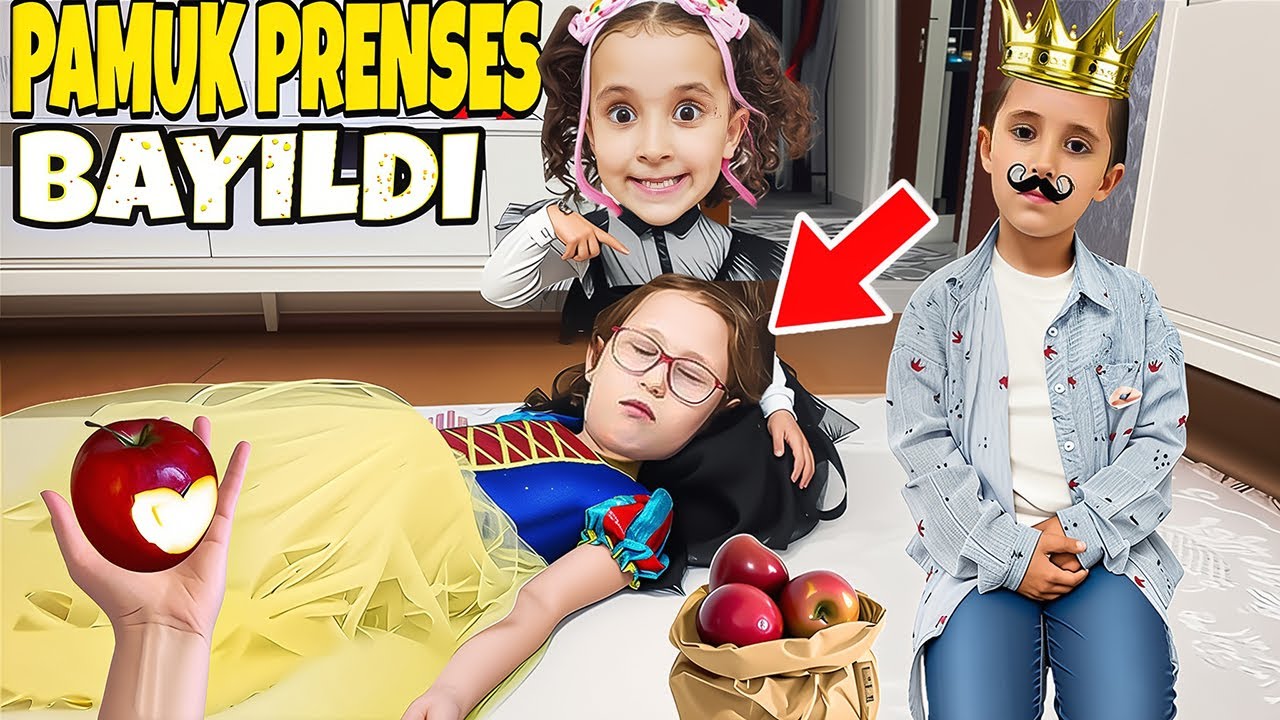 BAHAR PAMUK PRENSES OLDU BANU ALYA KÖTÜ KRALİÇE !! BAHAR ELMAYI YEDİ BAYILDI !!