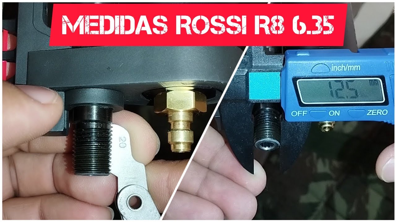 Qual medida da rosca do cano R8 6.35?