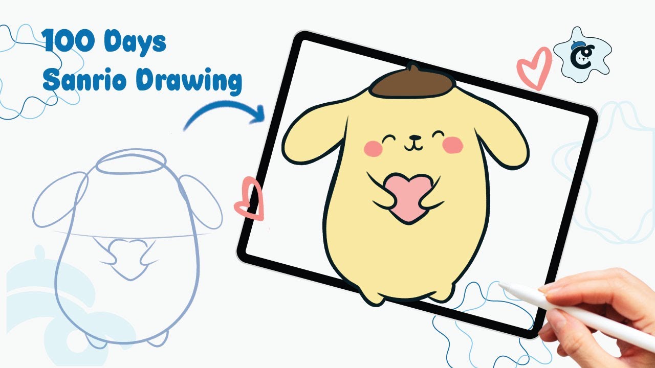 Day 5 - How to Draw Pompompurin (Step-by-step)
