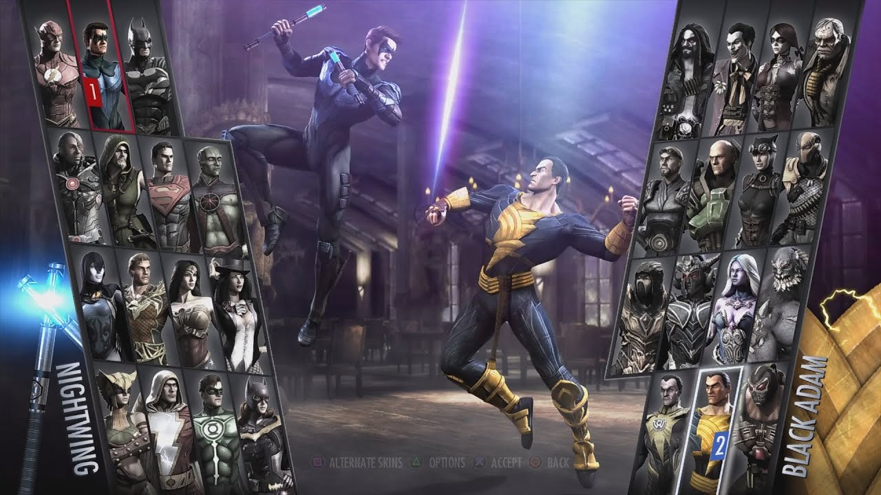 NIGHTWING vs BLACK ADAM - Injustice Gods Among Us Ultimate Edition 2013