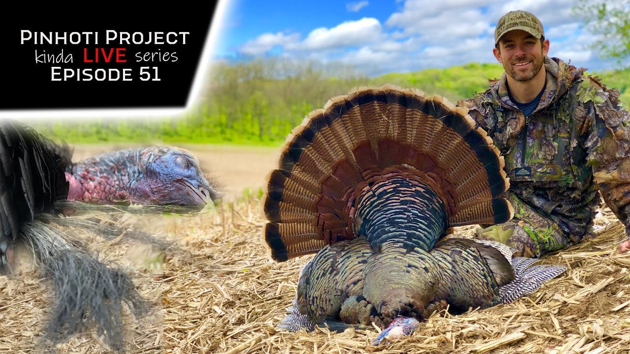 TRIPLE BEARDED GOBBLER almost STEPS ON ME_ 25LB HEAVYWEIGHT- Pinhoti kinda LIVE series