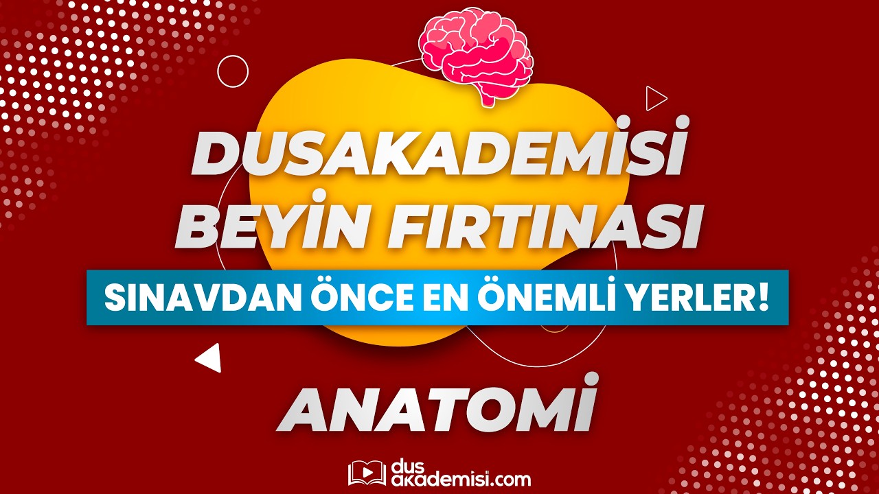 DUSAKADEMİSİ BEYİN FIRTINASI 2026 NİSAN DUS - Anatomi (Sınavdan &Ouml;nce En &Ouml;nemli Yerler!)