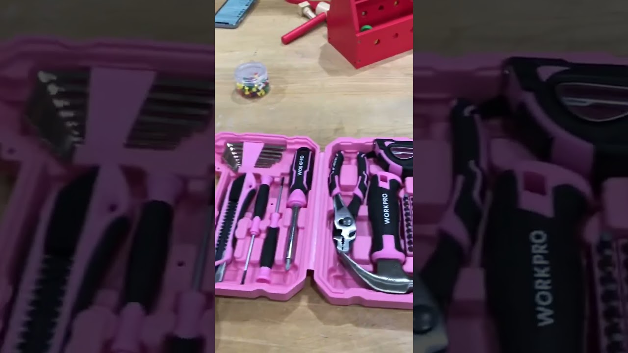 Black or pink, or both? 🙌 #shorts #workpro #workprotools #pink #black #toolset #diytools #giftideas