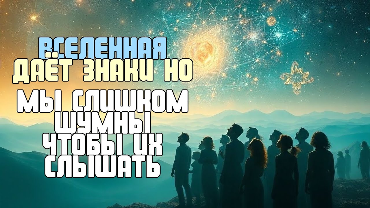 ВСЕЛЕННАЯ ДАЁТ ЗНАКИ НО МЫ СЛИШКОМ ШУМНЫ ЧТОБЫ ИХ СЛЫШАТЬ