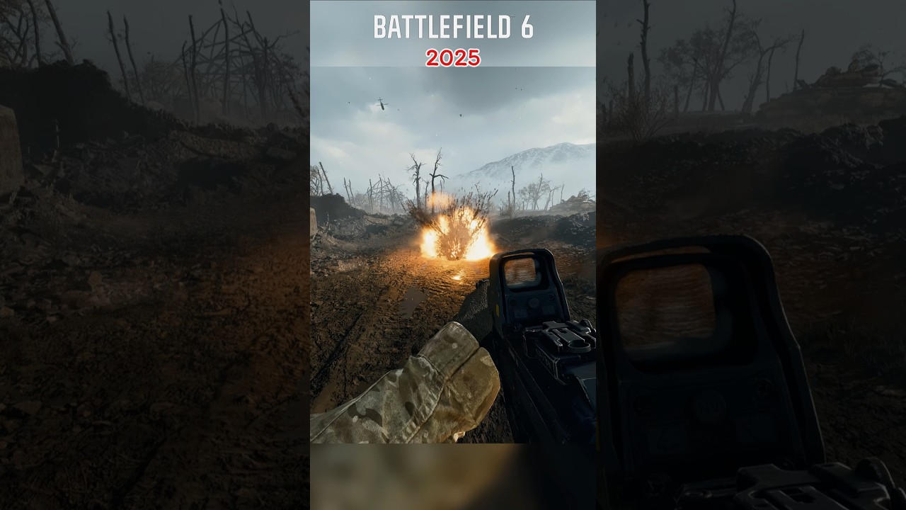 Battlefield 1 Vs Battlefield 5 vs Battlefield 2042 Vs Battlefield 6 Explosion Comparison #bf6