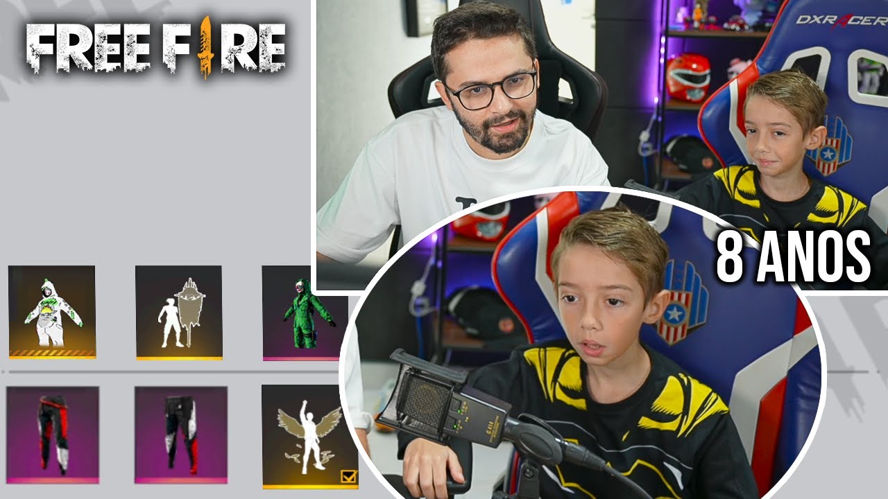 FIZ UMA SURPRESA PRA CRIANÇA DE 8 ANOS QUE PERDEU A CONTA DO FREE FIRE!!