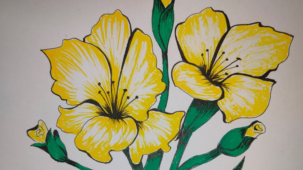 How to draw a flower | Simple Drawing