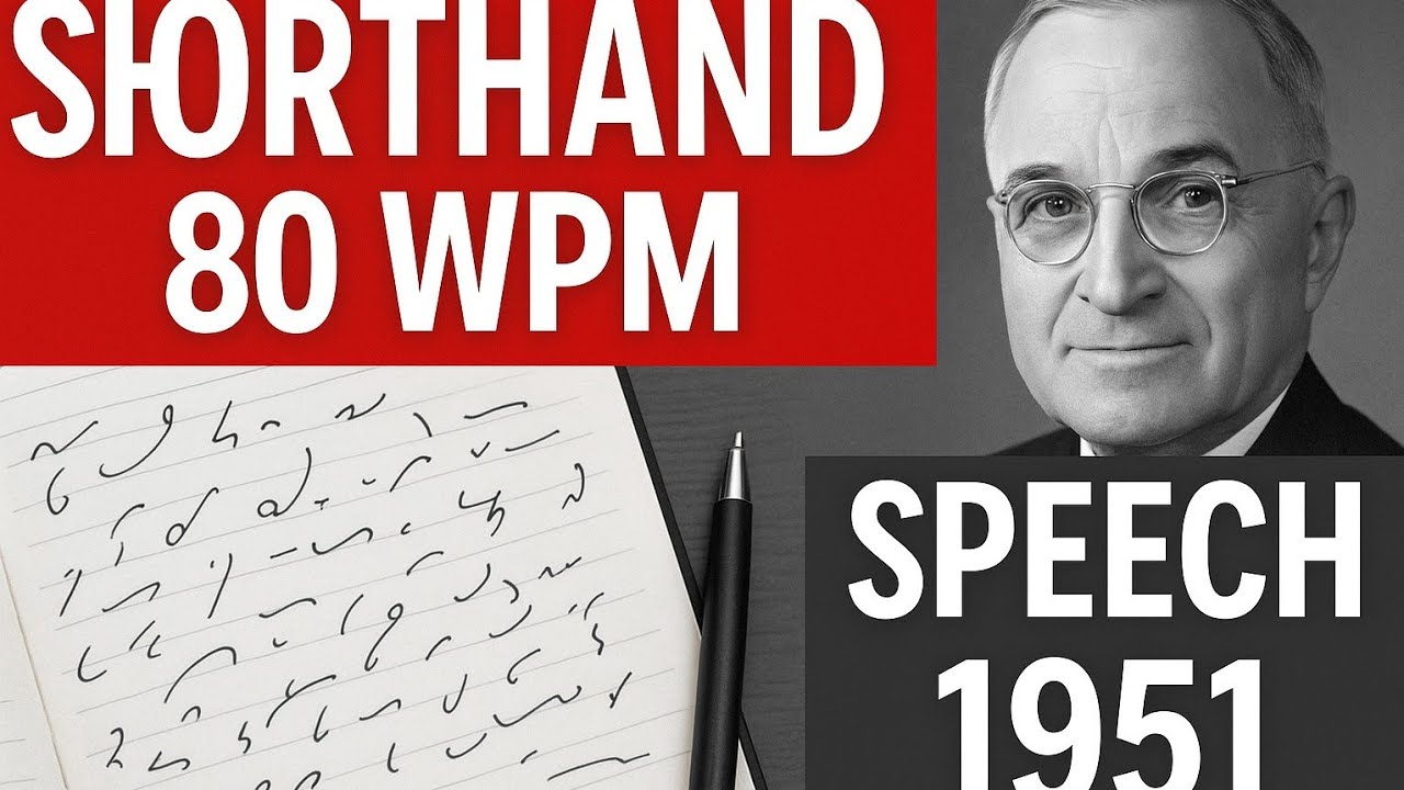 04 President speech dictation shorthand english | Shorthand unknown speed dictation #sscsteno 