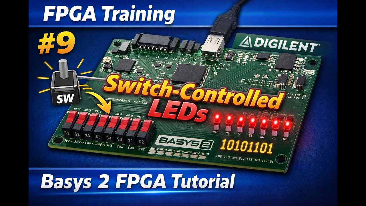 #9 BASYS 2 FPGA Training #9 — Switch → LEDs на Basys2 (VHDL + ISE + UCF) 