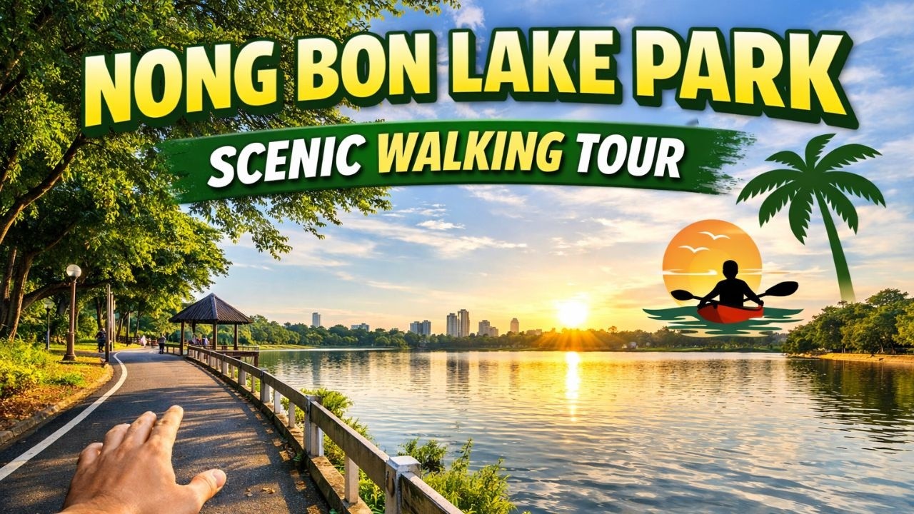 Nong Bon Lake Park! Scenic Walking Tour: POV