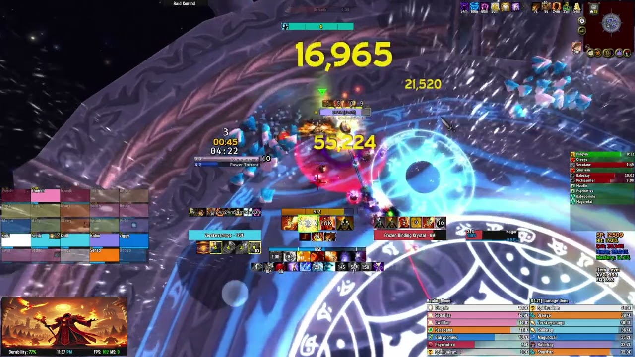 WoW Cataclysm Classic - Dragon Soul Heroic Hagara 25M - Fire Mage POV