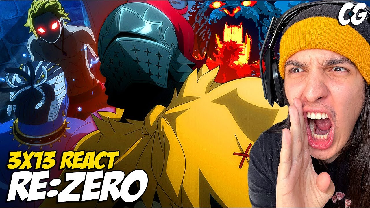 QUE ANIMAÇÃO ABSURDA!!! GARFIEL VS KURGAN! - React Re:Zero EP 13 Temporada 3