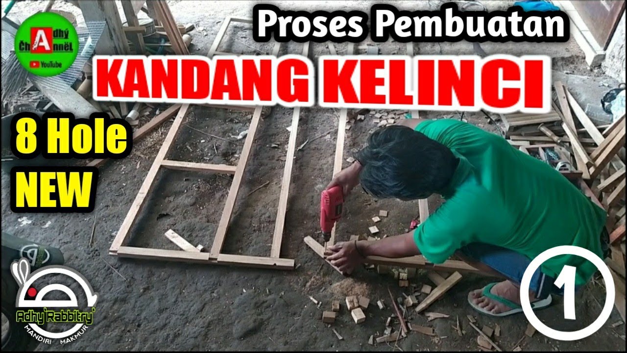 Membuat kandang kelinci 8 hole new