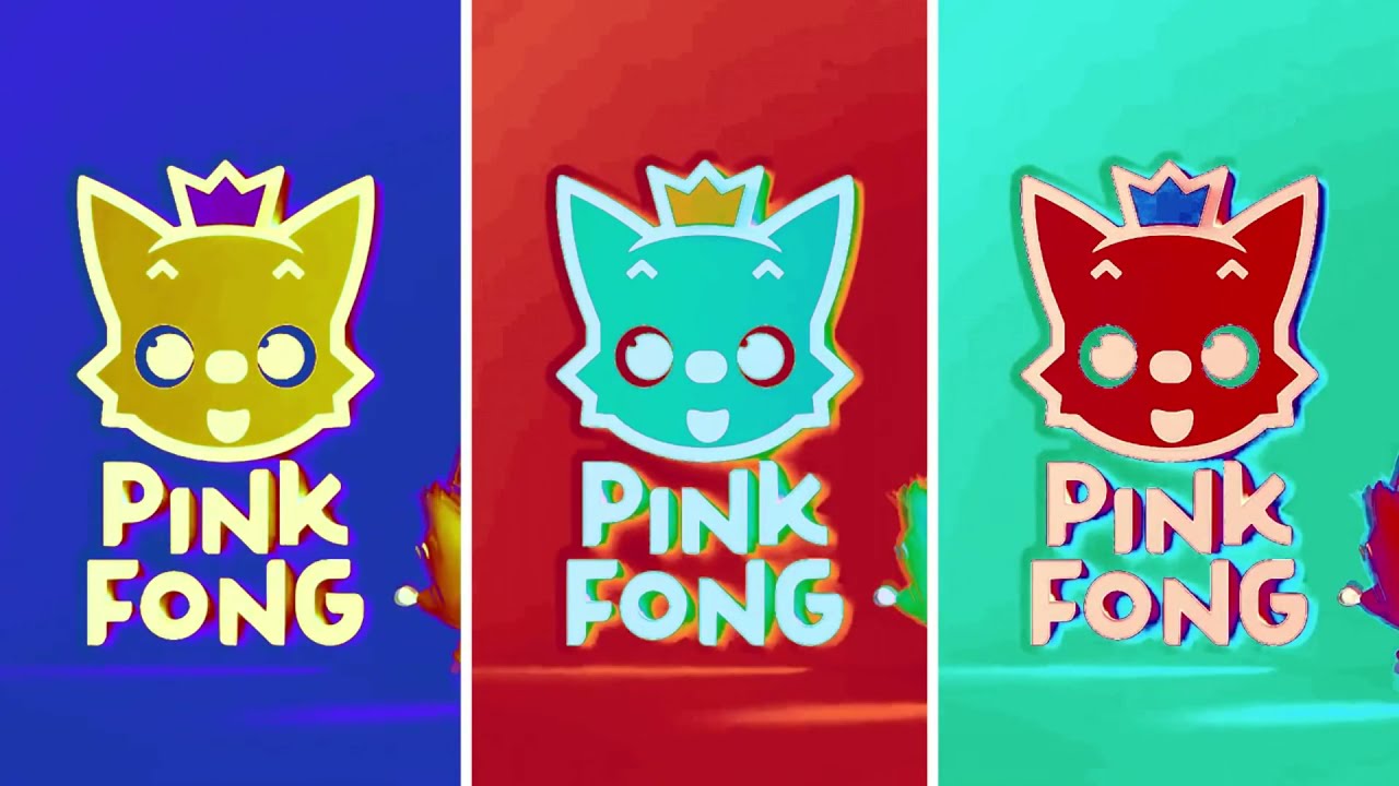 Pinkfong In 3 Split Color Effect Reversed