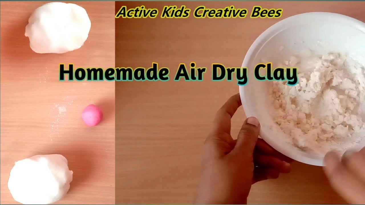 How to make air dry clay at home | No Glue Air Dry Clay Easy Recipe