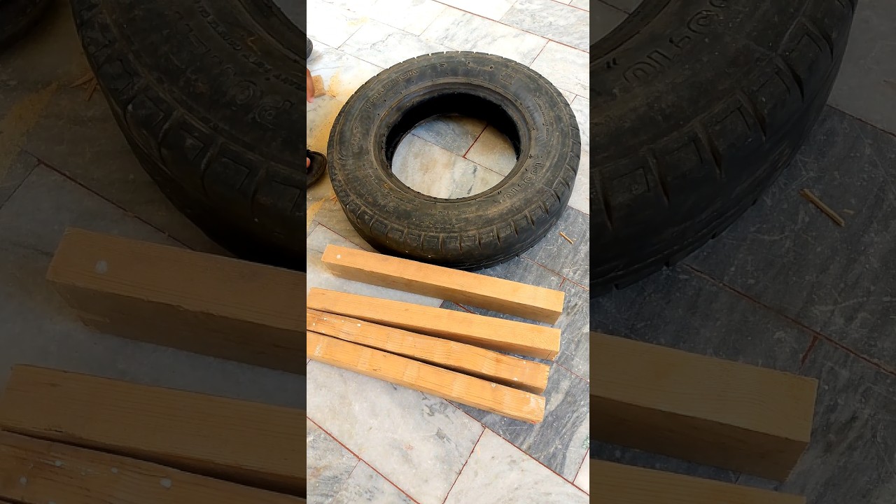 Don't throw old car tyre! use this idea to make homemade stool #tips #idea #seniorworking