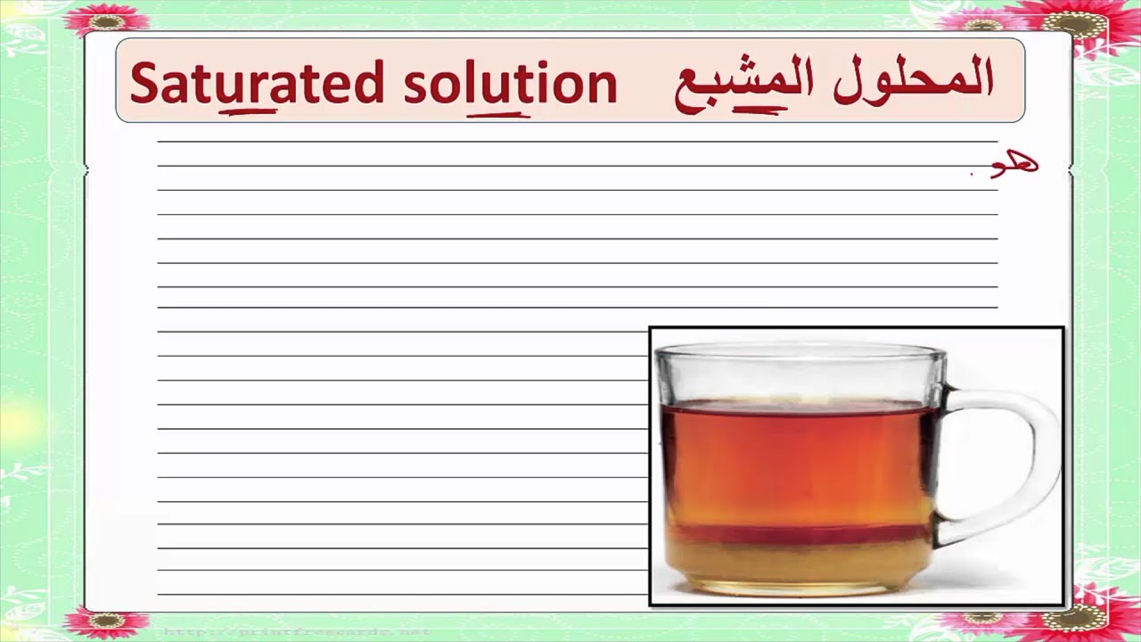 المحلول المشبع