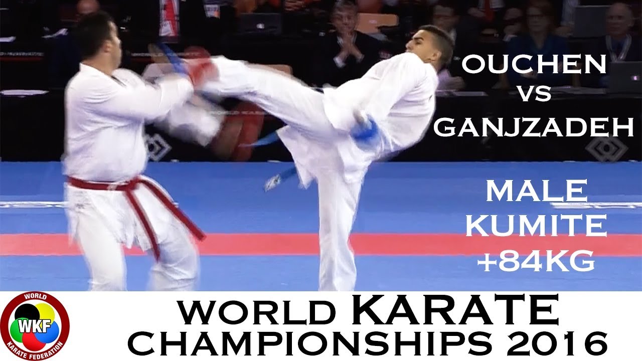 FINAL. Male Kumite +84kg. OUCHEN (MAR) vs GANJZADEH (IRI). 2016 World Karate Championships