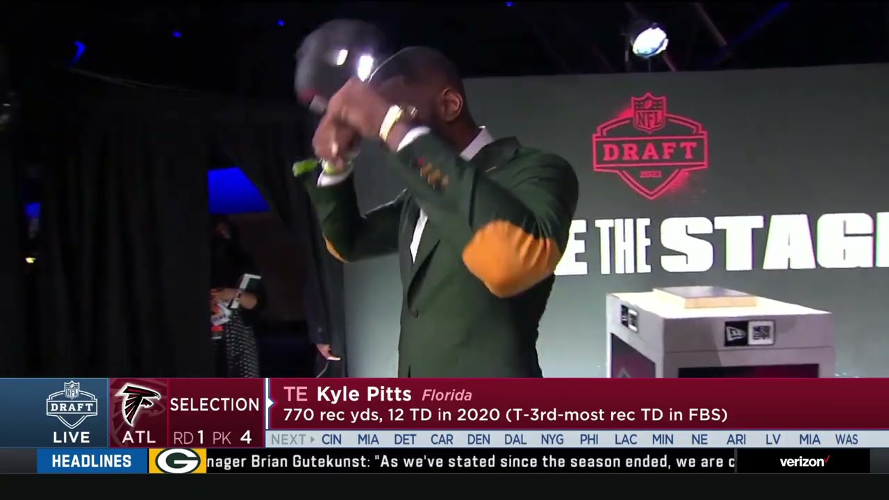 Falcons Select Kyle Pitts w/ #4 Pick | 2021 NFL Draft