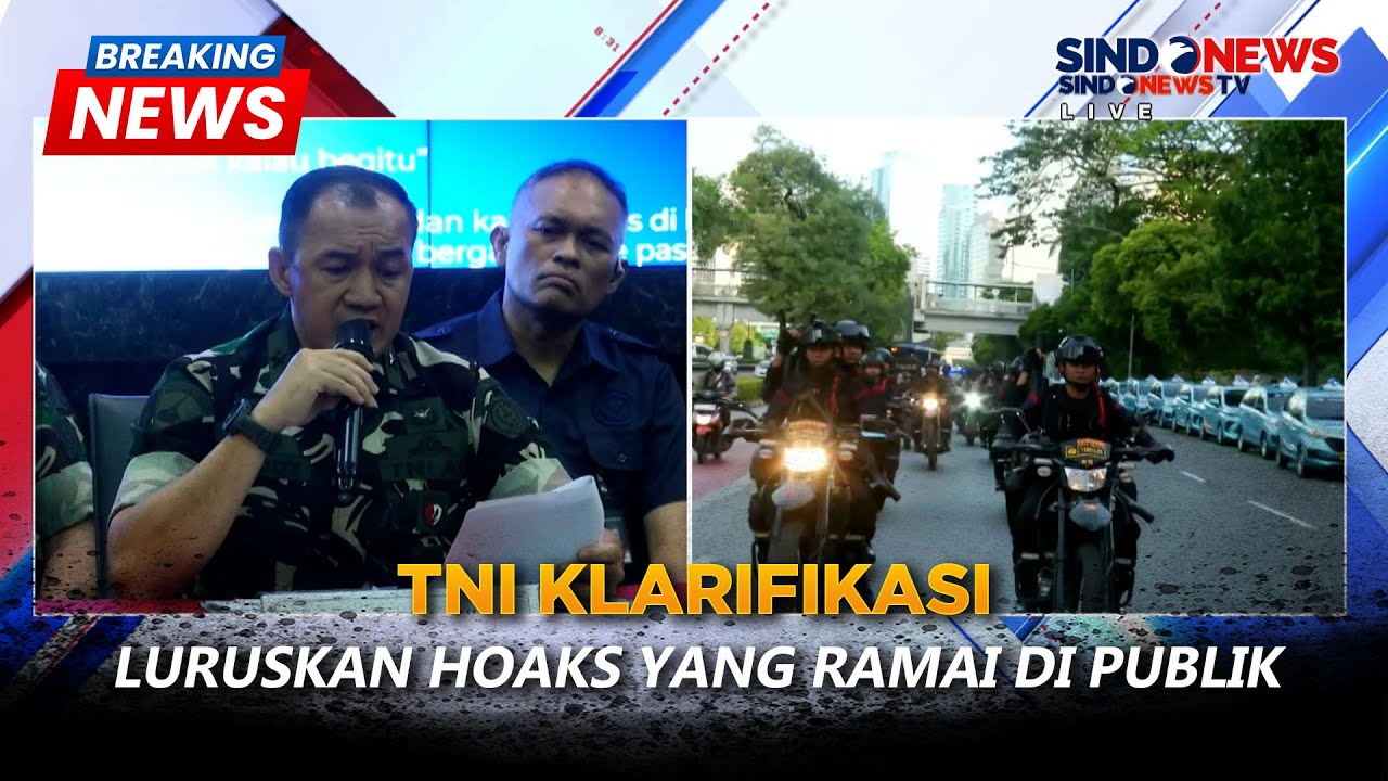 BREAKING NEWS TNI Klarifikasi Hoaks, Pastikan Anggota Tidak Jadi Provokator Demo | 05/09