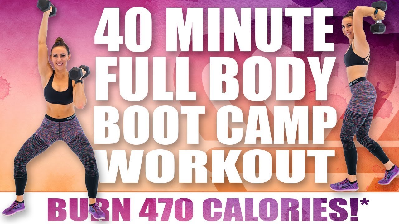 40 MINUTE FULL BODY BOOT CAMP!  🔥BURN 470 CALORIES! 🔥 with Sydney Cummings