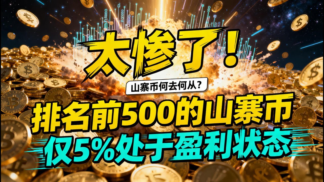 太惨了！排名前500的山寨币仅5%的供应量处于盈利状态 #2025年山寨币有点惨