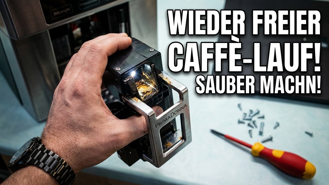 Kaffeeauslauf Deloghi primadonna AVANT ESAM 6700 öffnen Reinigen / Cleaning open