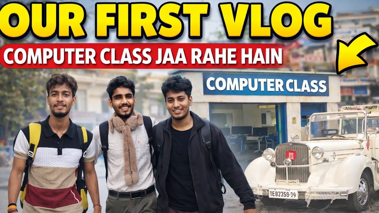 Humara computer class ka journey🤔🙂jisme ye kon sa car dekh liya 🤔🤔|| day 1 || #fun #vlog #bihari 