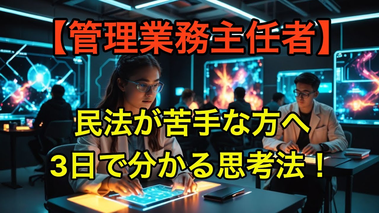 【管理業務主任者】民法をたった3日で克服する思考トレーニング