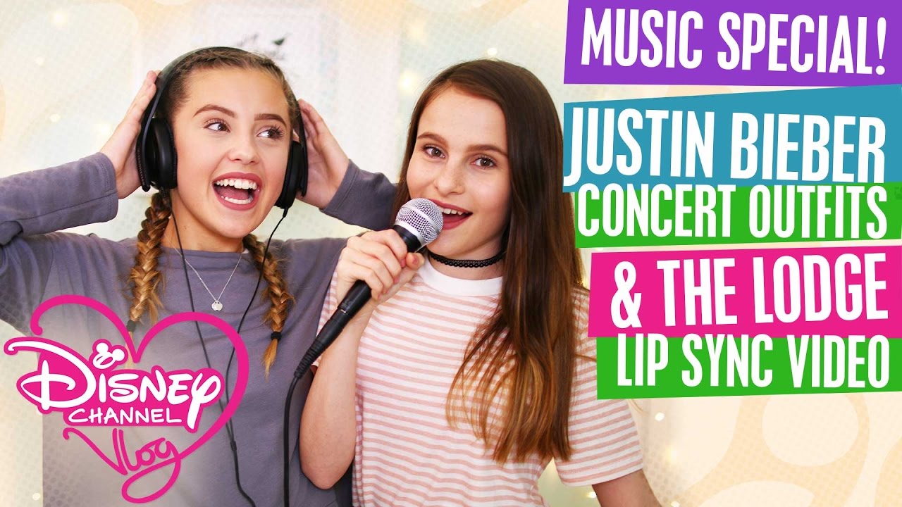 DISNEY CHANNEL VLOG | MUSIC SPECIAL - JUSTIN BIEBER CONCERT OUTFITS | THE LODGE LIP SYNC MUSIC VIDEO