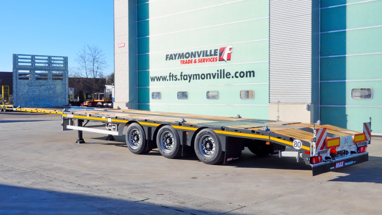 MAX Trailer - MAX200 extendable flatbed trailer with 13,5m loading platform length