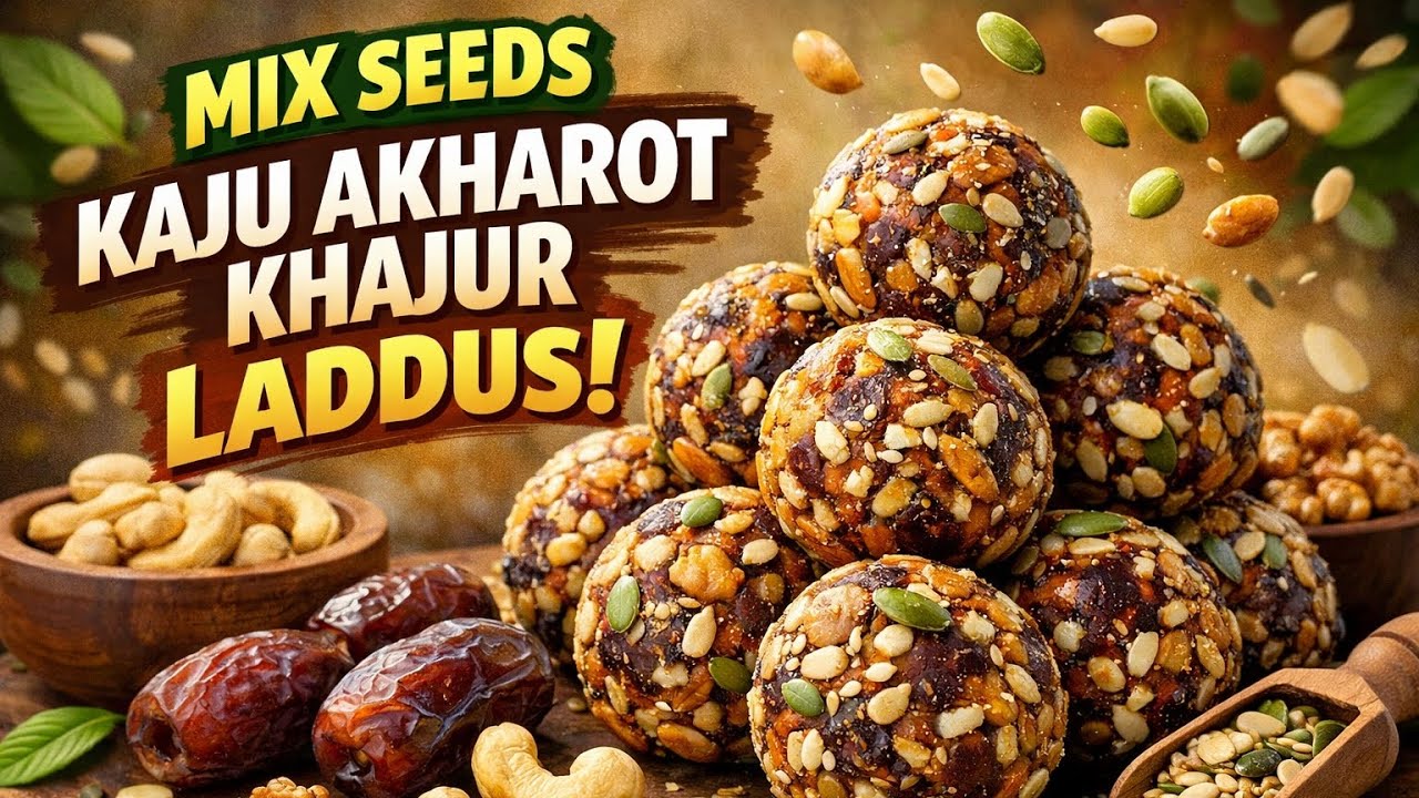 Mix Seeds Dry Fruits Laddu 💪 Weight Loss Sweet Recipe