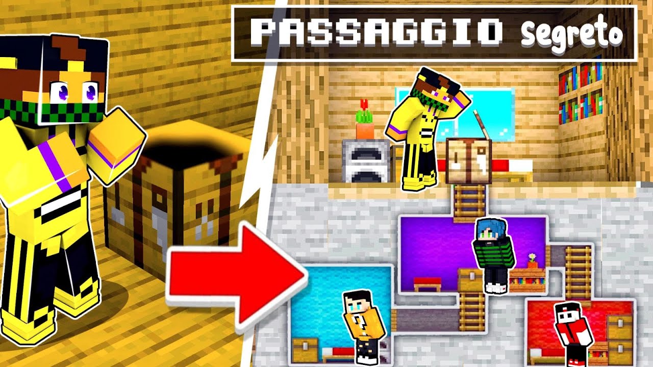 GIOCO A NASCONDINO coi PASSAGGI SEGRETI su MINECRAFT
