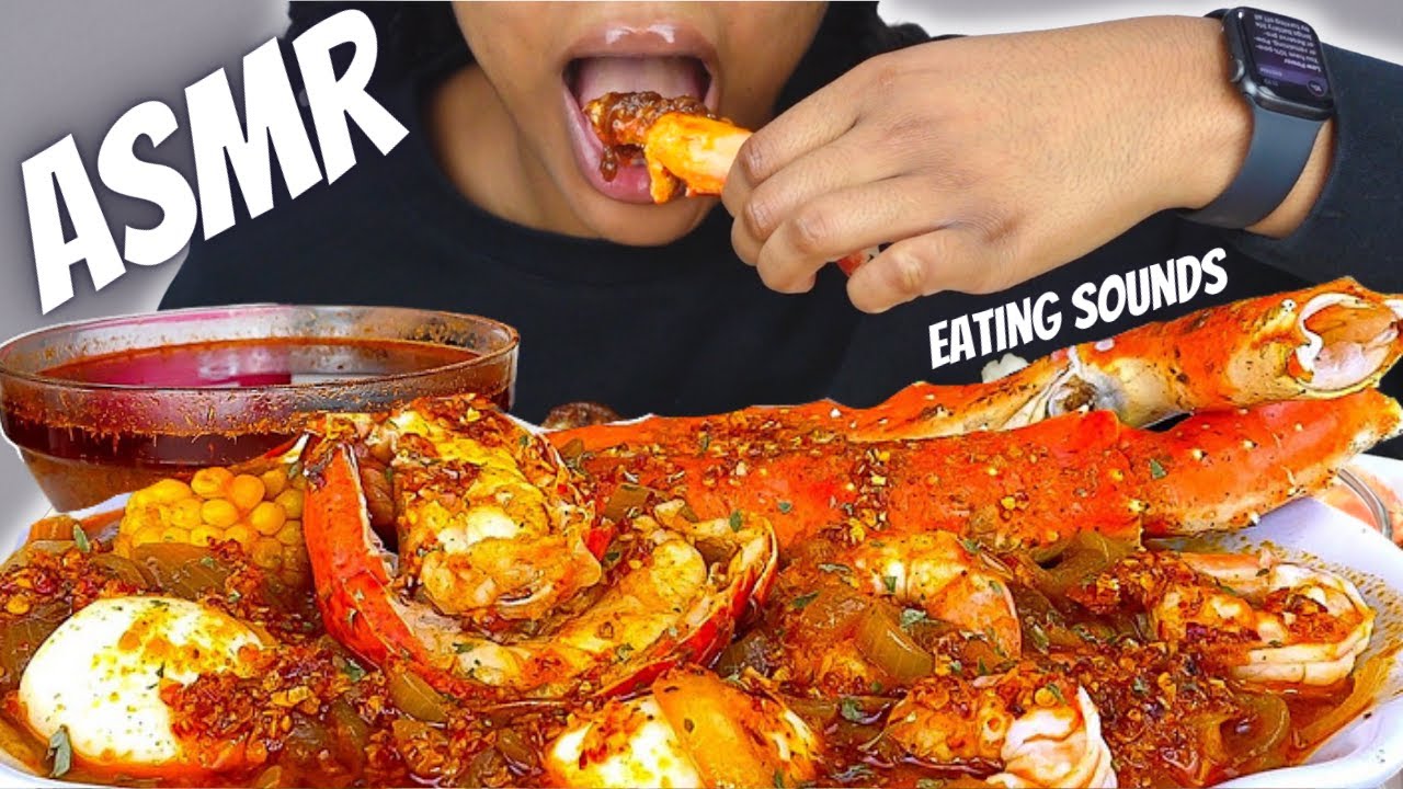 ASMR KING CRAB LEGS with BLOVES SMACKALICIOUS SAUCE | NO TALKING Mukbang | Seafood Boil ASMR