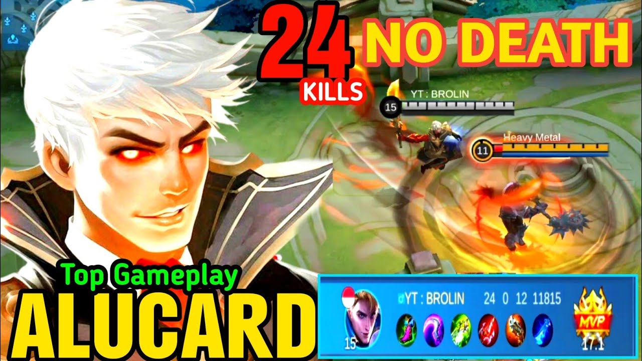 24 KILLS !! Alucard 24 Kills No DEATH / Build Top 1 Global Alucard ~ Mobile Legends √